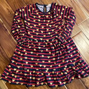 Crewcuts Girls heart and stripes dress